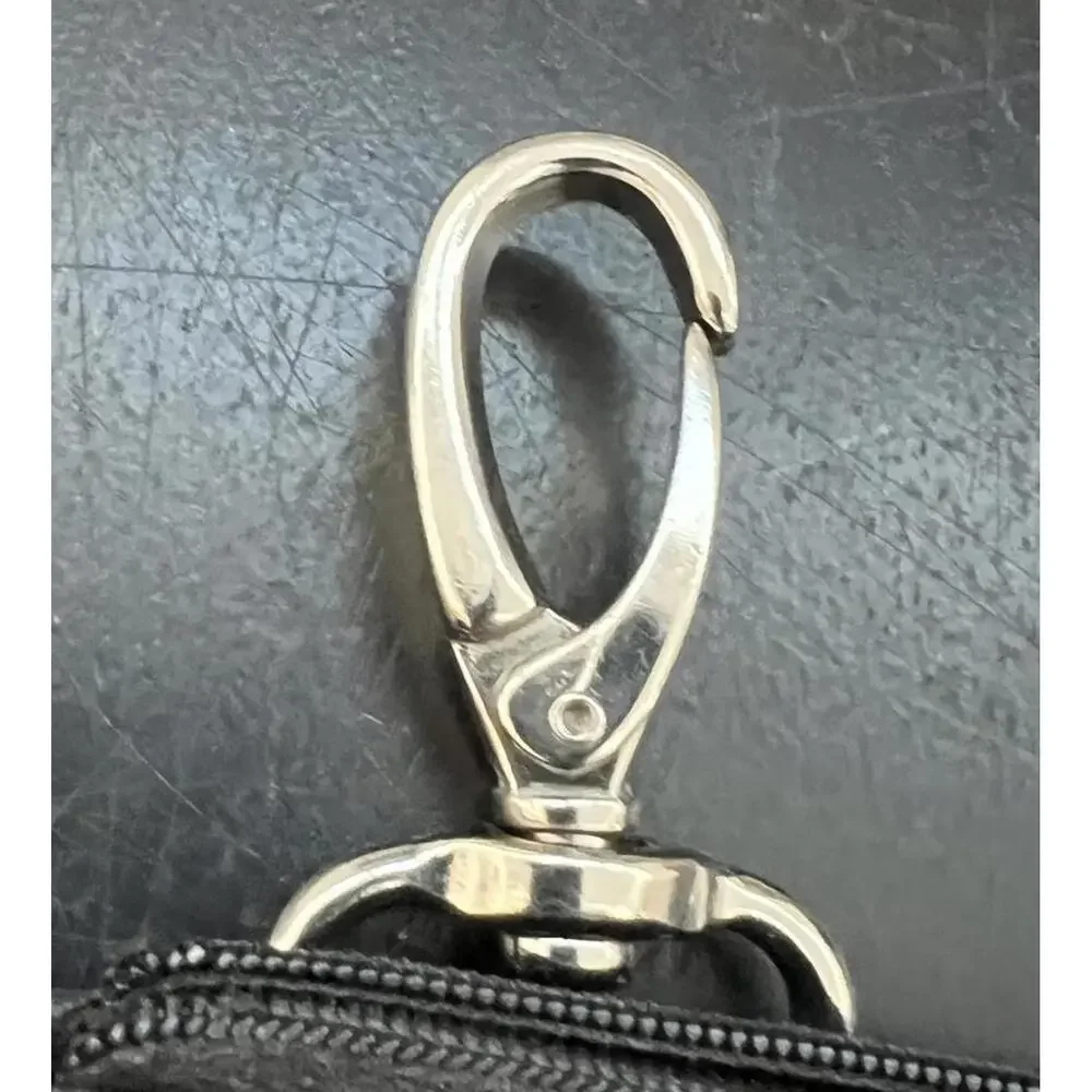 Harley-Davidson‎ Black Leather Motorcycle Bag with Metal  Minimalist Logo